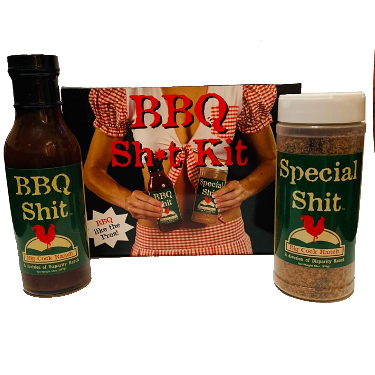 Big Cock Ranch Special Shit and BBQ Shit Kit | Funny BBQ Sauce Gift Set | Best BBQ Accessory | Made in the USA | Makes a Great G