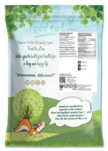 Food To Live Organic Deglet Noor Dates, 7 Pounds - Pitted, Non-Gmo, Soft & Juicy, Unsulfured, Raw, Dried Fruit, No Sugar Added,