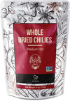 Soeos Whole Dried Chili 4Oz, Medium Spicy, Natural And Premium, Great For Mexican Recipes, Dry Szechuan Pepper, Dry Chile Peppers, Sichuan Pepper, Dried Red Chilie, Whole Dried Chili Peppers.