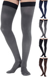5Xl Plus Size Compression Thigh High Socks For Men 20-30Mmhg - Mens Wide Graduated Compression Stockings Hose For Improving Circ