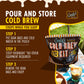Gradys Cold Brew New Orleans Style Coffee & Chicory Pouches, All-in-One Kit, 24 Ounce, Makes 36 Drinks, Original