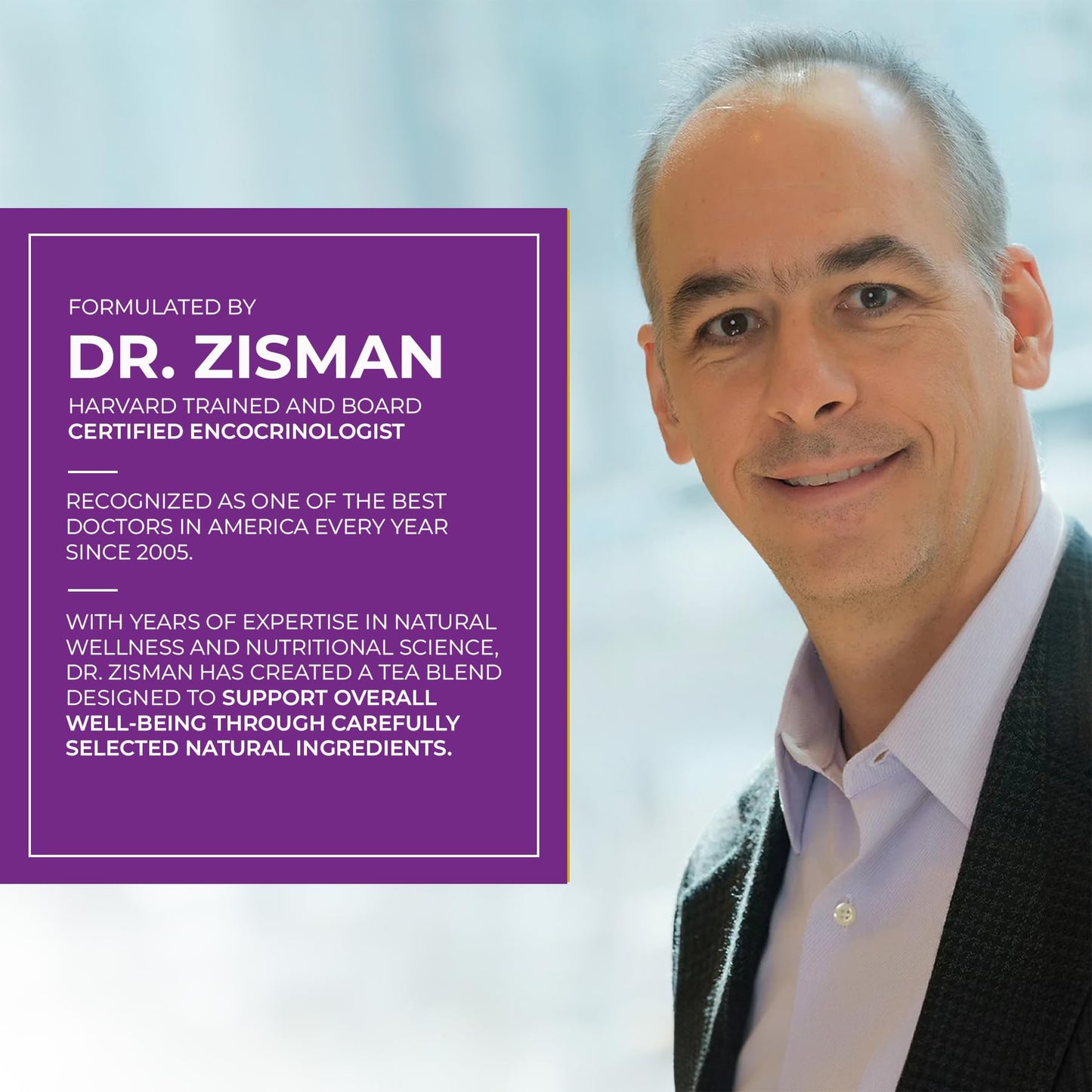 Dr. Zisman ZT Wellness Tea - Apple Reishi Herbal Blend - Refreshing Tea for Daily Balance (28 Bags)  Crafted for a Vibrant Lifestyle