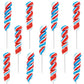 Patriotic Twist Lollipop, Usa Red, Blue, & White Mixed Fruit Flavor, Individually Wrapped, 3'' Inch Sucker (96-Pack)