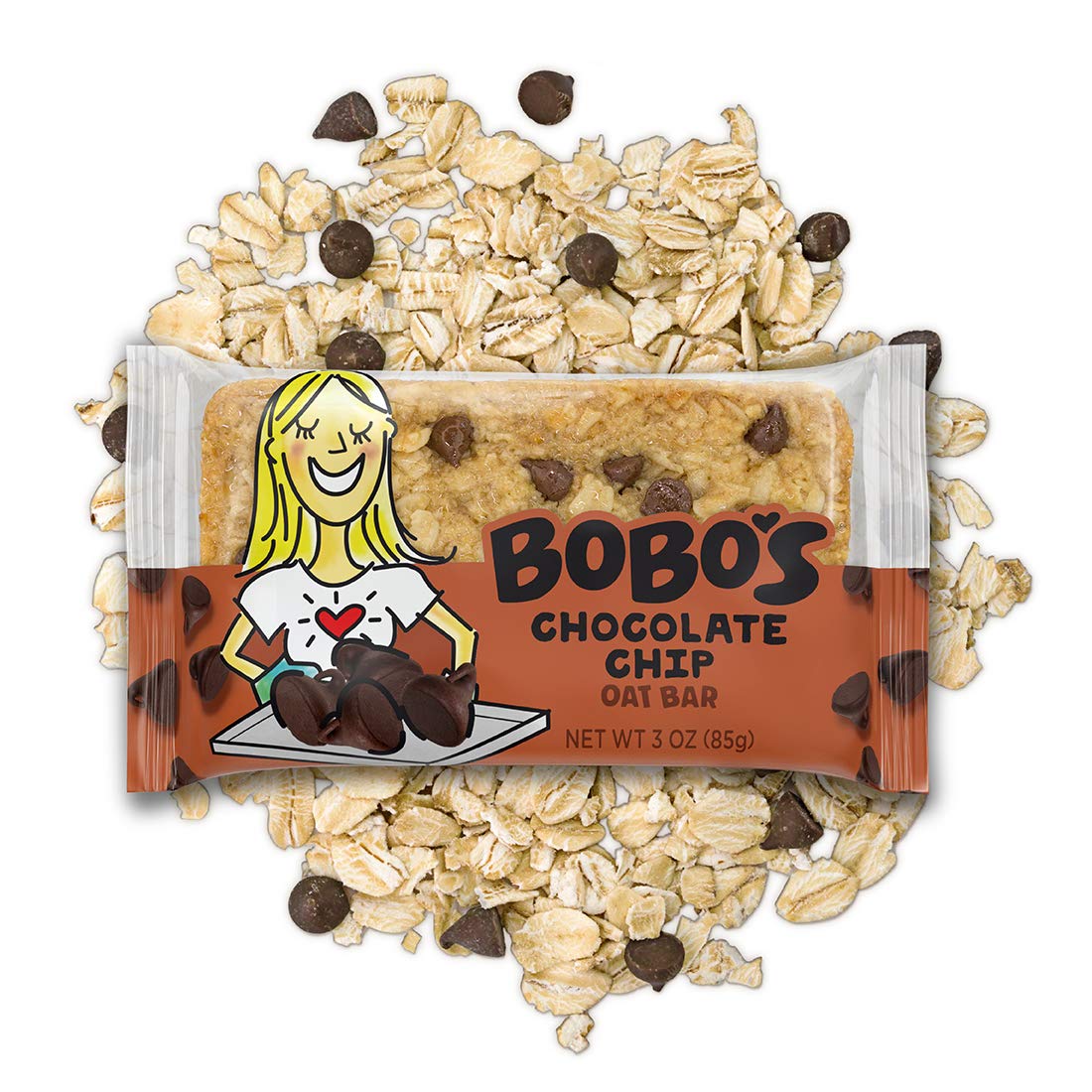 Bobos Chocolate Almond Gluten Free Oat Bar, Pack of 24