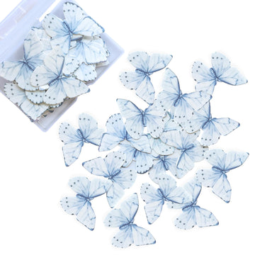 Ephlyn 48Pcs Edible Butterfly Cupcake Toppers Butterfly Cupcake Picks Edible Butterfly Cupcake Decorations For Butterfly Theme B