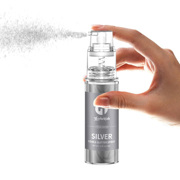 Silver Edible Glitter Spray - 10G Edible Silver Glitter For Cakes Food Grade Metallic Shimmer Powder Cake Sprinkles For Cookie D