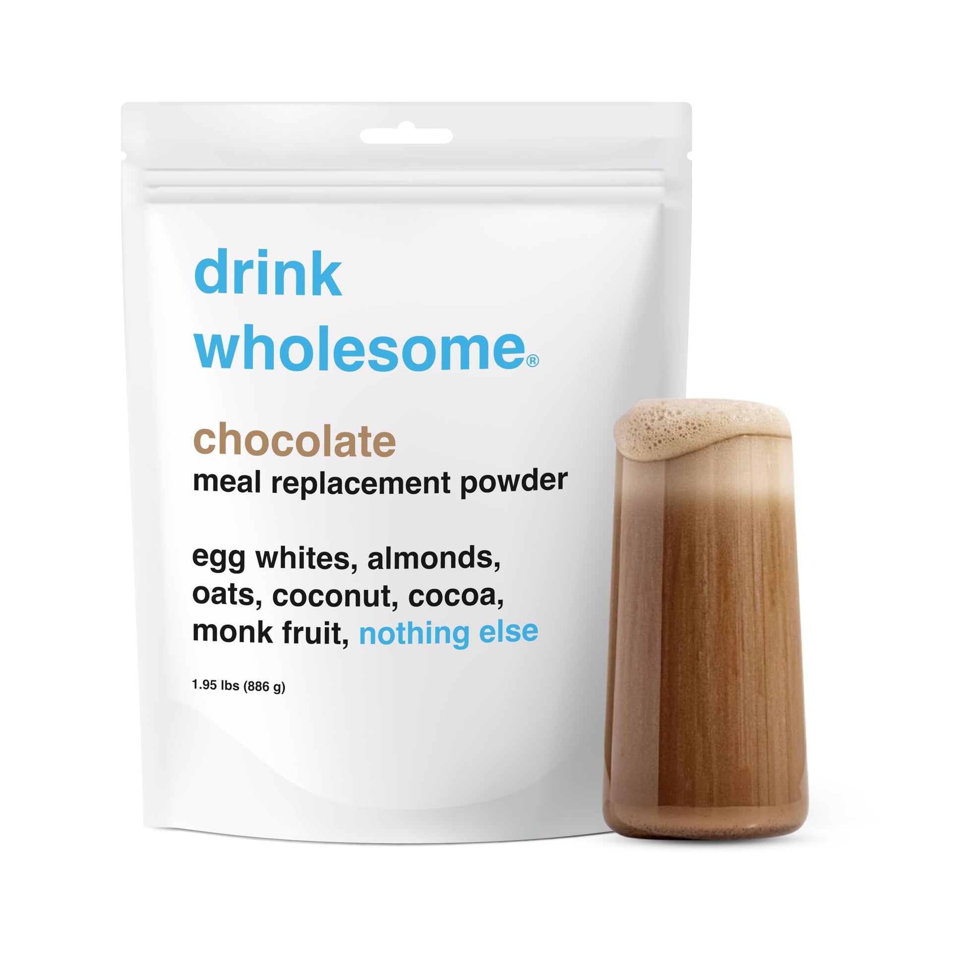 Drink Wholesome Chocolate Meal Replacement Powder | For Sensitive Stomachs | Easy To Digest | Gut Friendly | No Bloating | Dairy