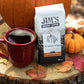Jims Organic Coffee Pumpkin Spice Light Roast Ground Coffee 12 oz Bag Brown
