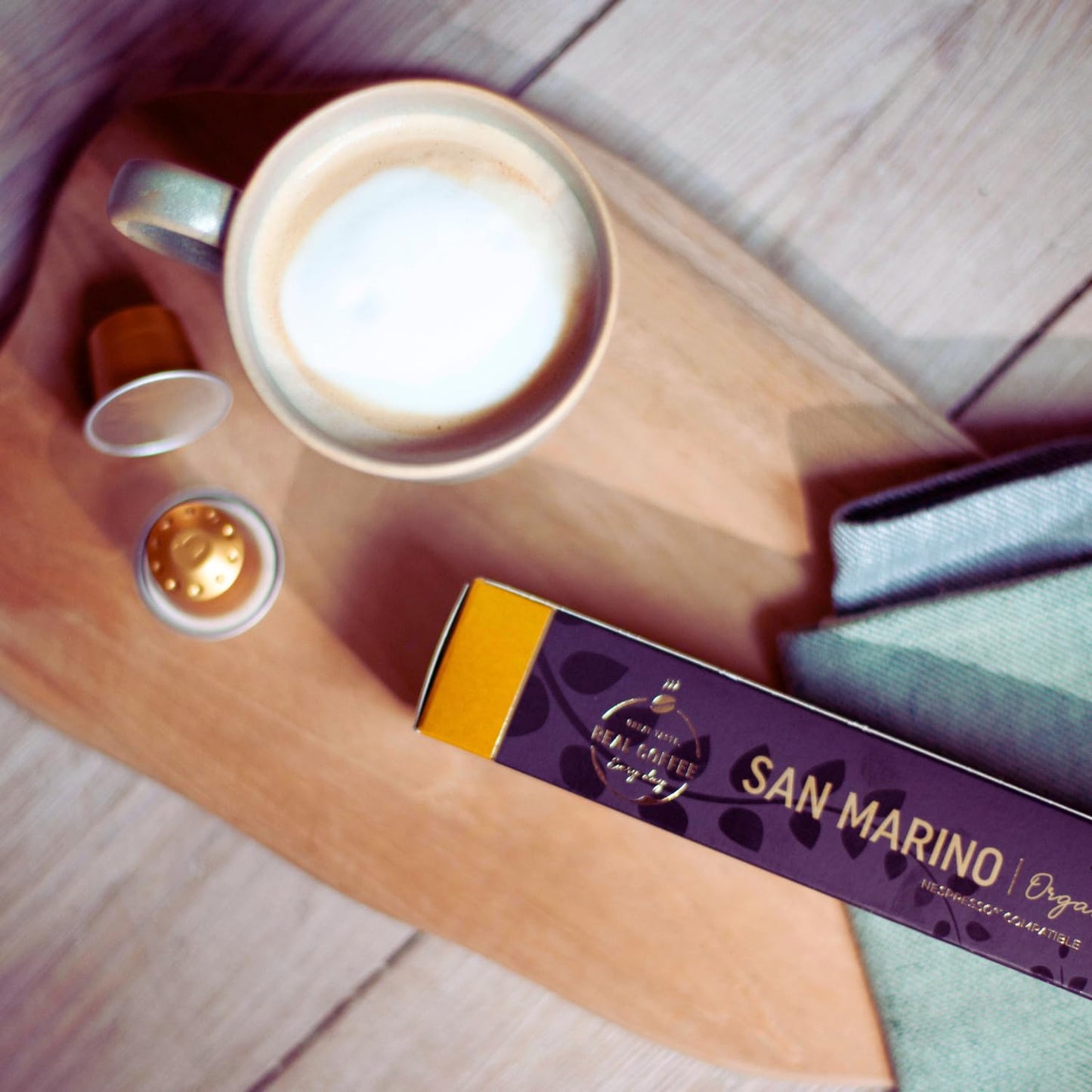 REAL COFFEE Coffee compact pieces - 100 Premium Aluminium - 50 Decaf & 50 Caffeinated - Nespresso Compatible