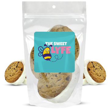 Freeze Dried Chocolate Chip Ice Cream Sandwich. Includes One-3pcs Freeze Dried Ice Cream Sandwich by The Sweet Lyfe. Delicious I