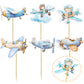 Gyufise Air  Cupcake Toppers, 36Pcs Paper Decorations, 2.4x3.9 inches, Blue, Ideal for   Theme Baby Shower or Kids Birthday Party
