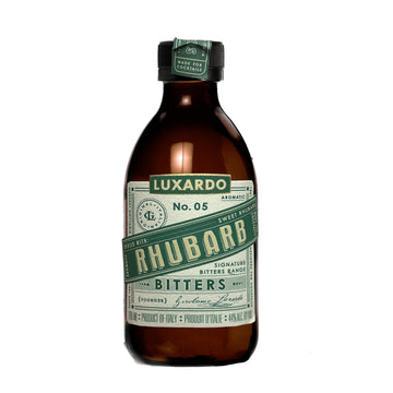 Luxardo Aromatic Infused Cocktail Bitters | Product of Italy | Versatile and Essential Ingredients for Drinks, 200 ml (Rhubarb)