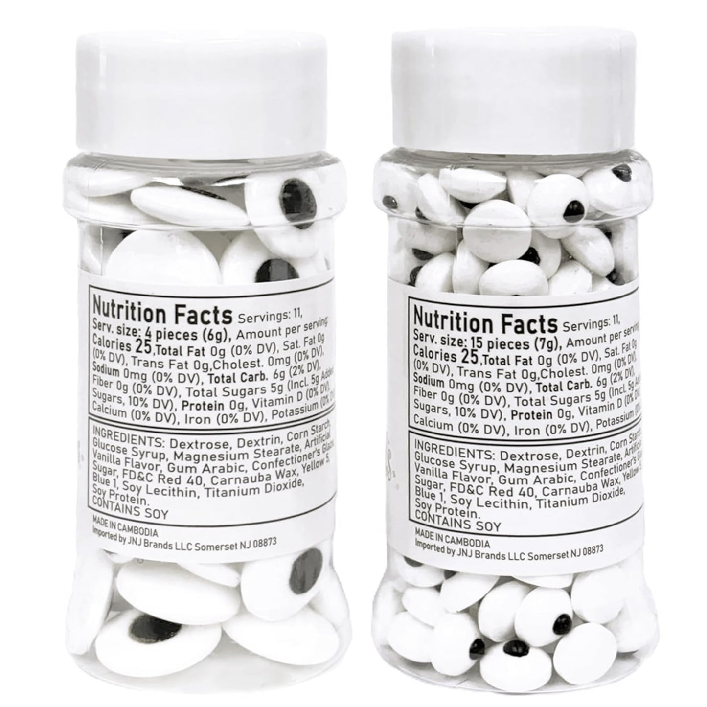 Sarah'S Candy Factory Edible Candy Eyeballs - Jumbo (0.66   ) & Medium (0.4   ) Sizes - Kosher Sugar Decorations For Cakes, Cook
