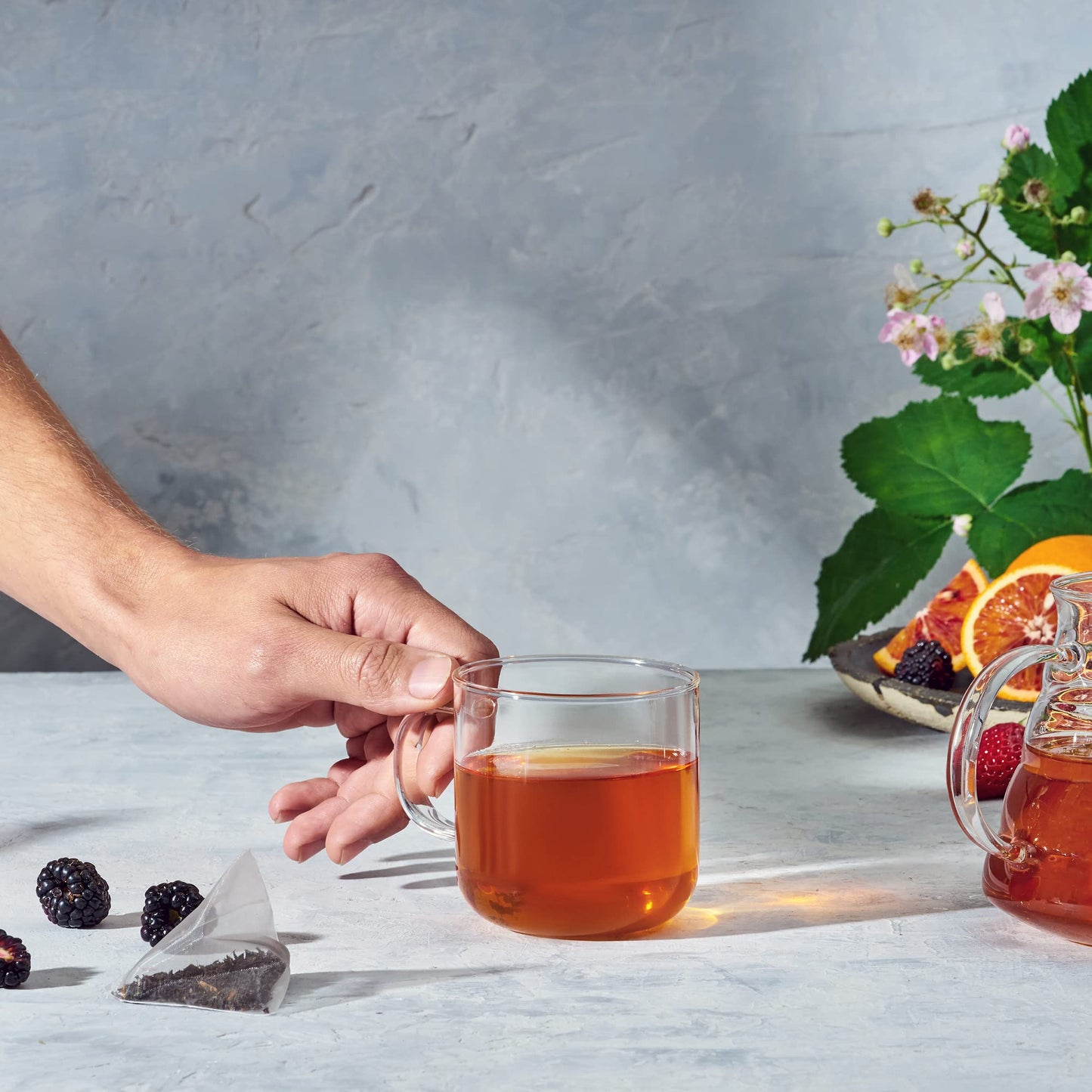 Teatulia Organic Black Tea Bags - 50 Pyramid Sachets - 100% Compostable - Strong English Breakfast