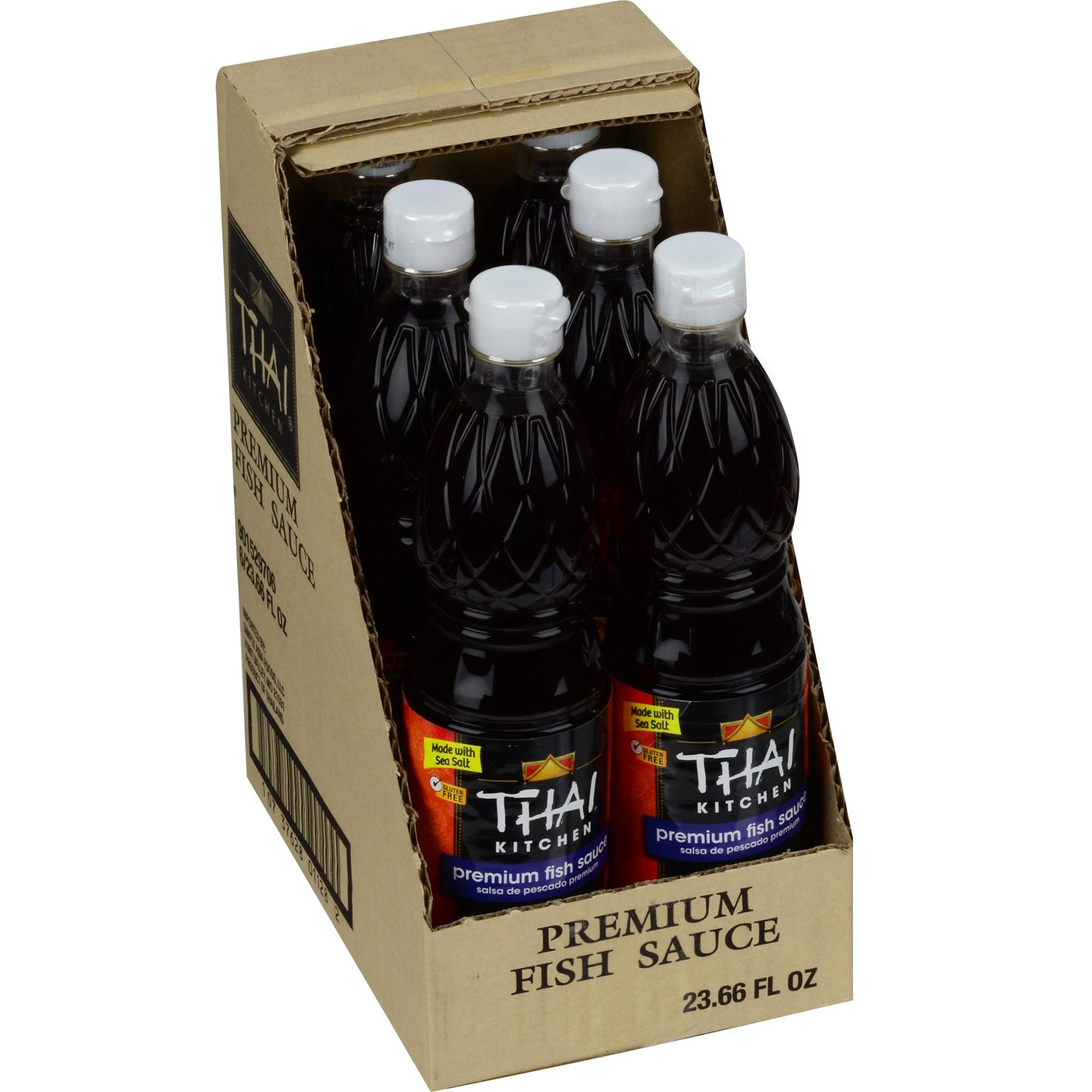 Thai Kitchen Premium Fish Sauce, 23.66 fl oz (Pack of 6) - Six 23.66 Fluid Ounce Bottles of Fish Sauce Crafted for Dressings and