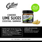 Collins Candied Lime Slices in Syrup, 10.6oz, Green, Set of 1, Bartender Accessories