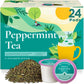 Gya Tea Co Peppermint Herbal Tea Pods - Decaf Wellness Tea, 24 Count, Comfort & Relaxing