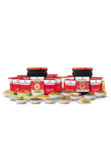 Readywise - Emergency Food Supply, 240 Servings, 2 Grab-And-Go Buckets, Mre, Premade, Freeze Dried, Survival Meal, Hiking, Adven