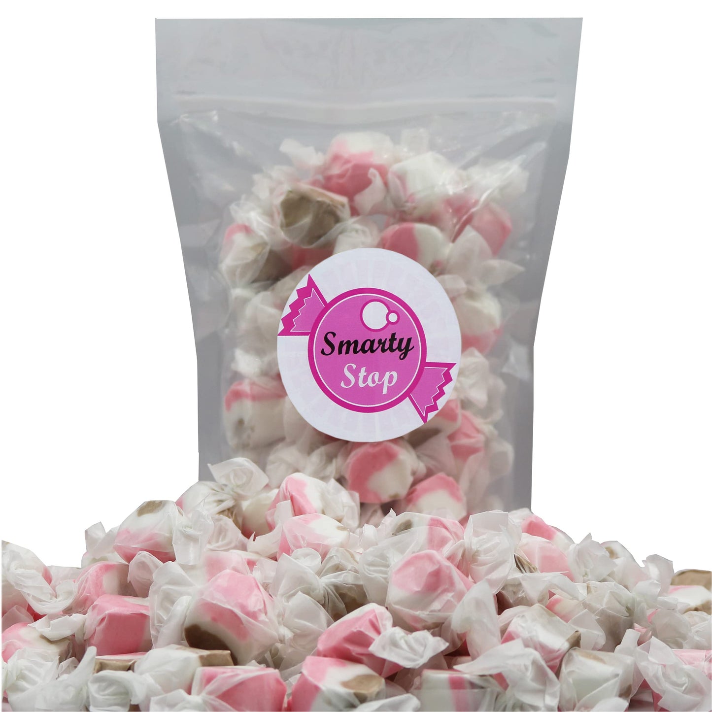 Gourmet Soft And Chewy Salt Water Taffy Candy - Individually Wrapped - Bulk Bag (Neapolitan, 2 Pound (Pack Of 1))