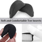 Toe Inserts For Shoes Too Big, 4 Pairs Shoe Inserts For Women Men, Foam Toe Filler, Shoe Fitters, Black And Beige