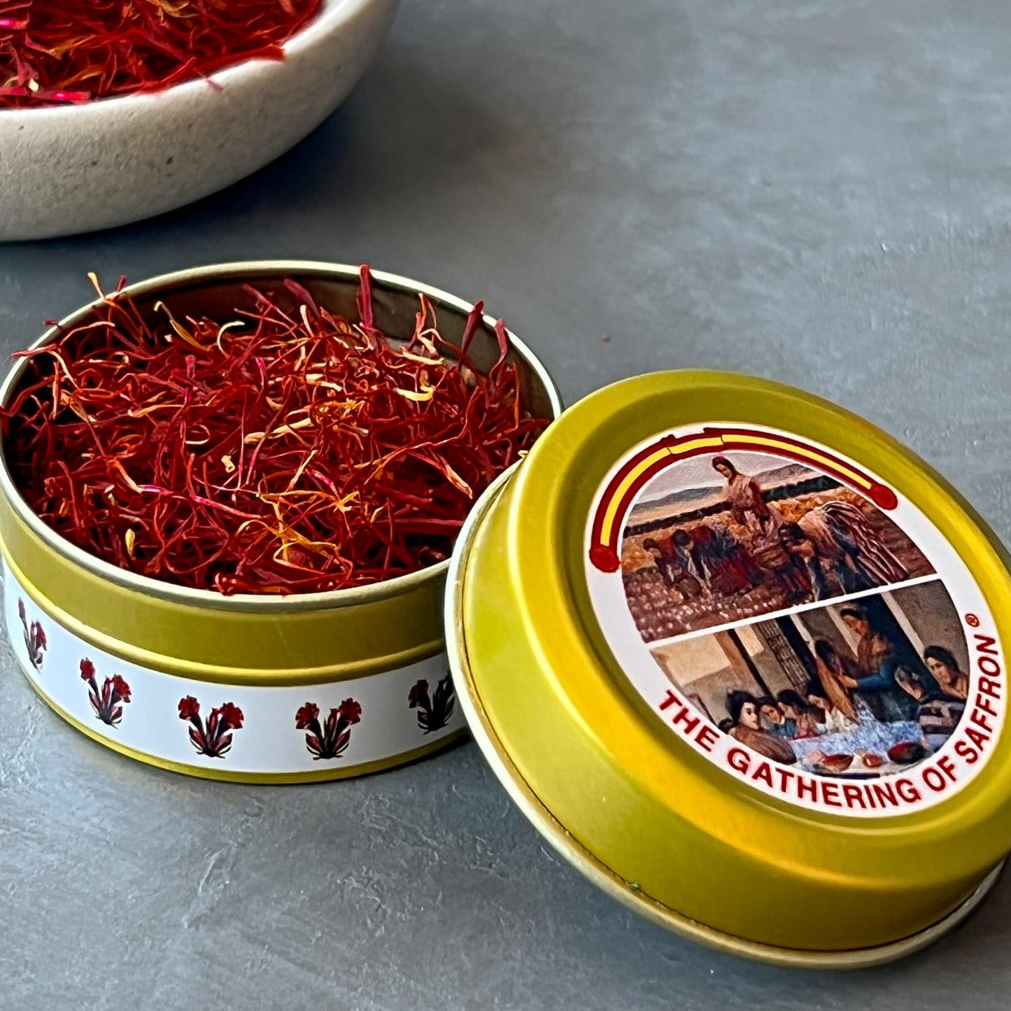 The Gathering of Saffron Pure Spanish Saffron Threads, Premium Grade, 12 Tins of 1 Gram Each, Total 12 Grams