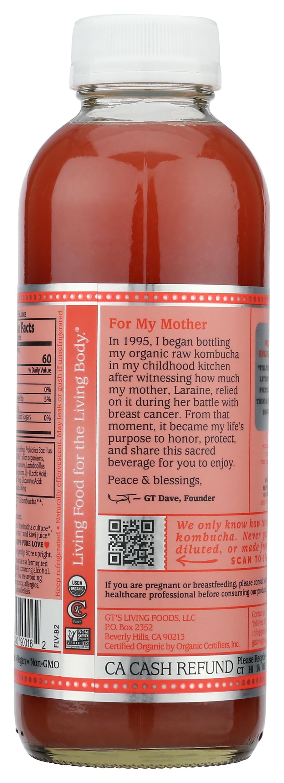 SYNERGY The Real Kombucha - Guava Goddess - 16 fl oz Bottle - Raw Probiotic Drink for Gut Health and Immune Support