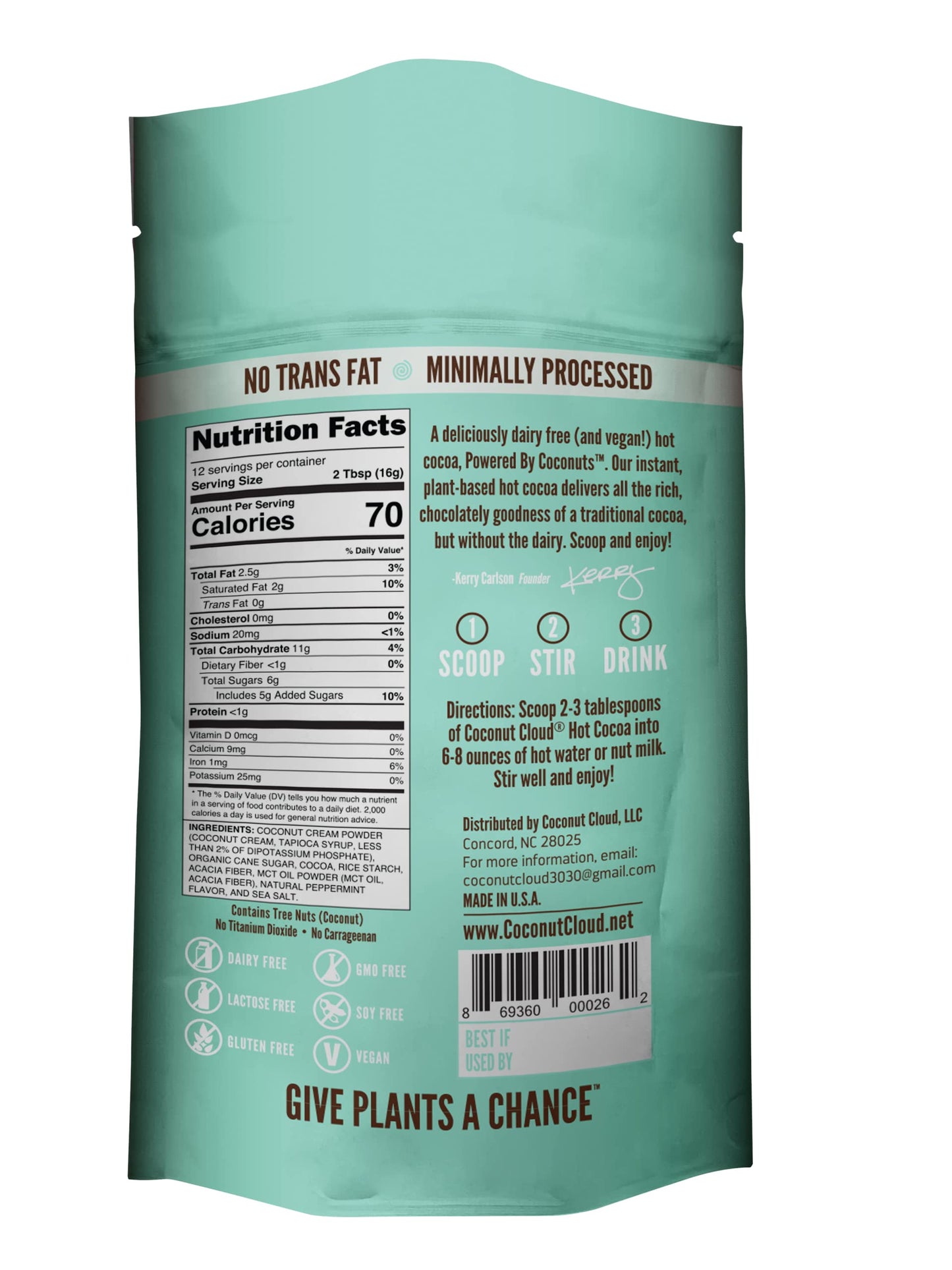 Coconut Cloud: Dairy Free Instant Drink  Delicious, Vegan, Non-Gmo, Natural, Coconut Powdered Milk  Mct Oil (Just Add Water  Enj