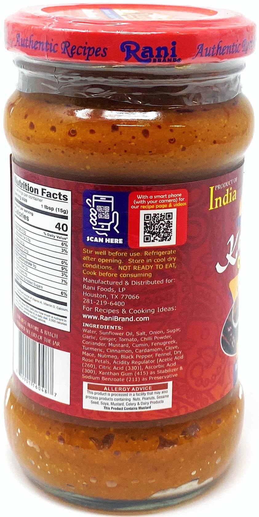 Rani Kashmiri Masala Curry Paste 10.5Oz (300G) Glass Jar ~ All Natural | Non-Gmo | Vegan | Gluten Free | Indian Origin, Cooking