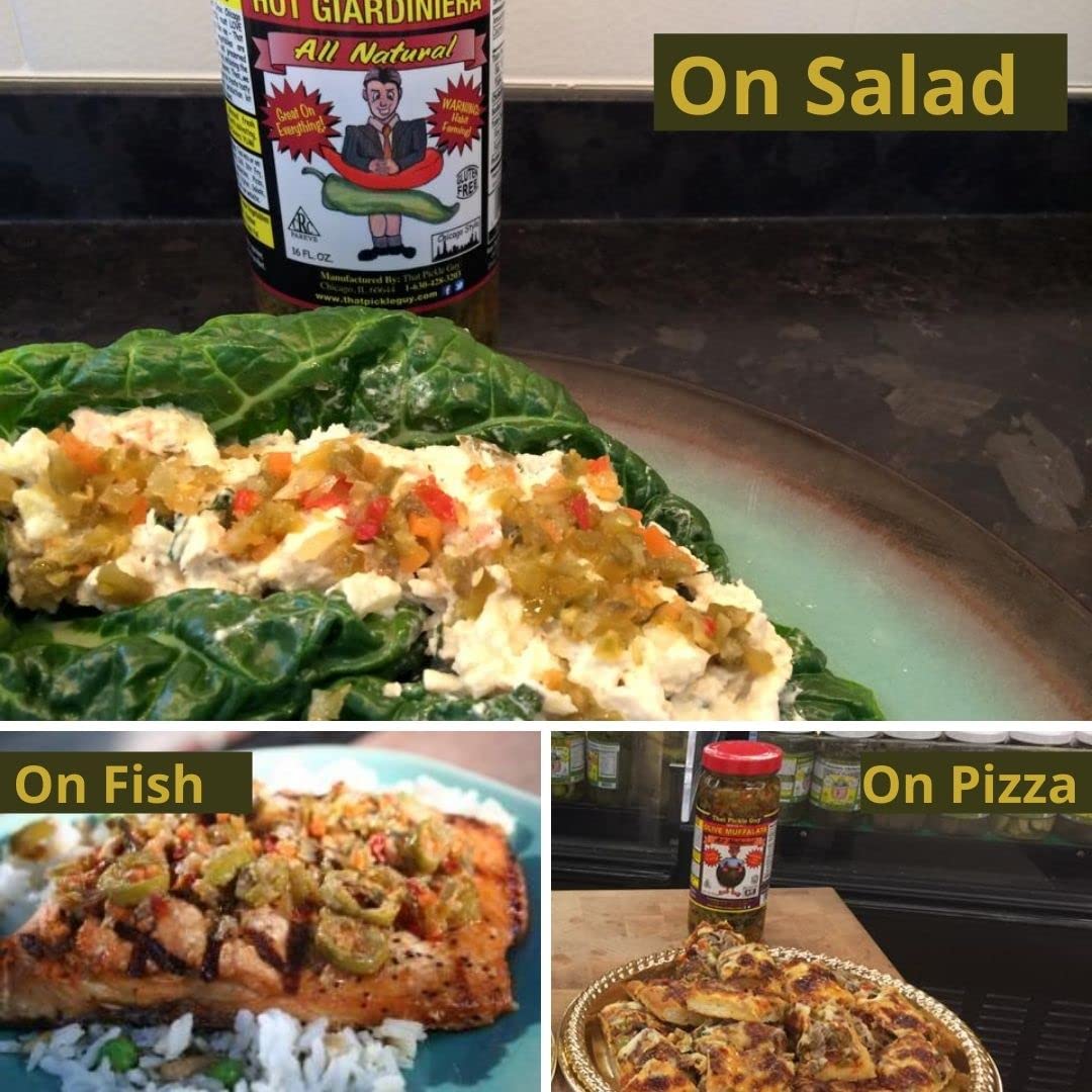 That Pickle Guy Minced All Natural Chicago Style HOT Giardiniera, Raw; 24-ounce