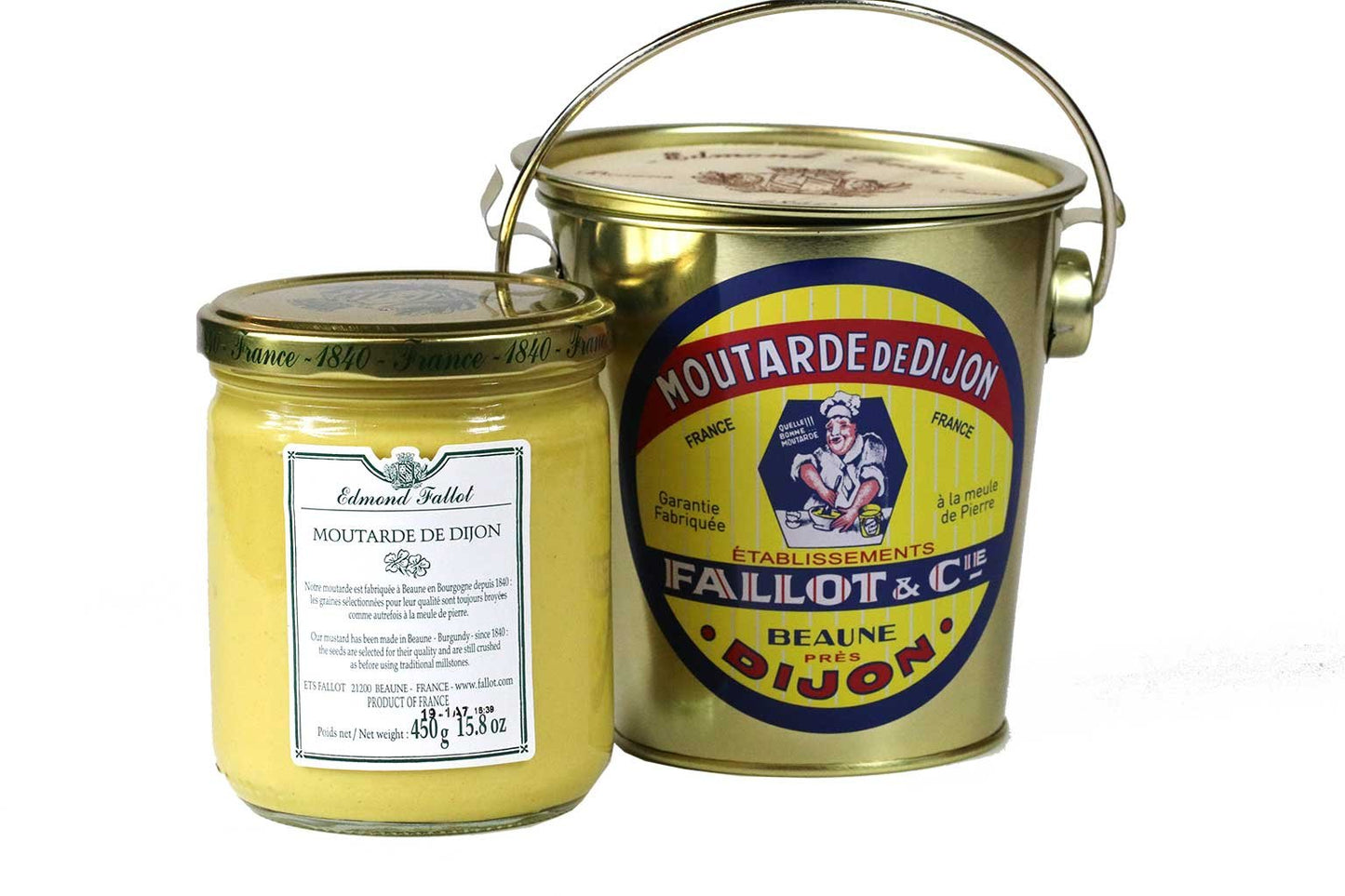 Edmond Fallot Dijon Mustard 15.8Oz Jar Inside Tin Pail