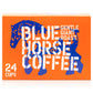 Blue Horse Coffee Pods, Medium Roast, 24ct Single Serve, Compatible with K Cups 2.0, 100% Arabica Beans, Bold & Aromatic Flavor