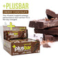Greens+ Plusbar Energy Bars, Chocolate, Gluten Free Healthy Snacks with Organic Super Greens, Superfoods & Dark Chocolate, Vegan