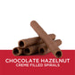 Got Milk Wafer Spirals, Chocolate Hazelnut, 14 Oz. Tin With 36 Rolls, Delicious Rolled Wafer Rolls With Filling, Hazelnut Wafer