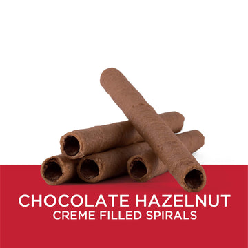 Got Milk Wafer Spirals, Chocolate Hazelnut, 14 Oz. Tin With 36 Rolls, Delicious Rolled Wafer Rolls With Filling, Hazelnut Wafer