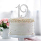 Hatcher Lee Bling Crystal 19 Birthday Cake Topper - Best Keepsake | 19Th Party Decorations Silver