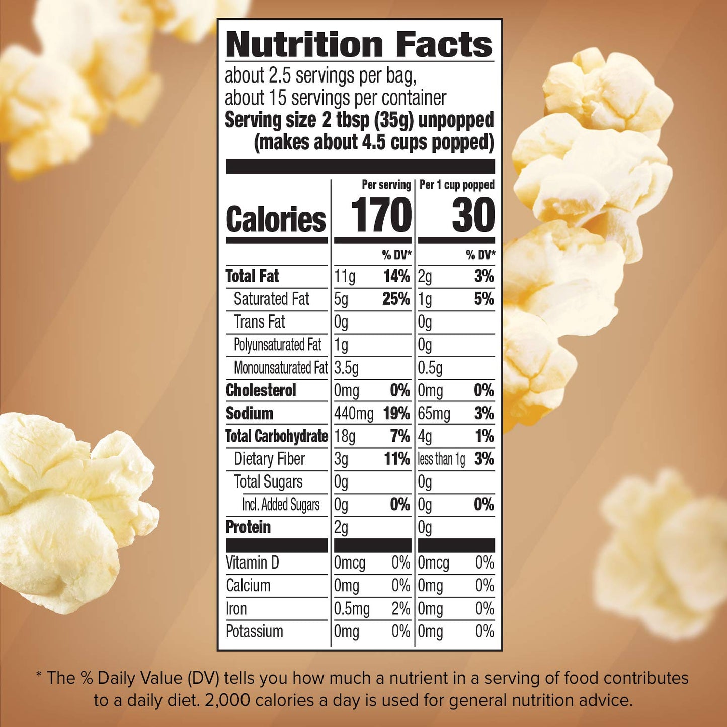 Orville Redenbachers Microwave Popcorn, Naturals Simply Salted Flavor, 3g Fiber Per Serving, Movie Night Supplies, 3.29 oz., 6-C