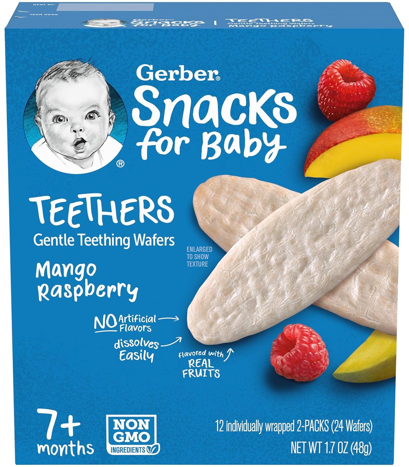 Gerber Teethers (1 Strawberry Apple Spinach, 1 Mango Raspberry) Variety Pack