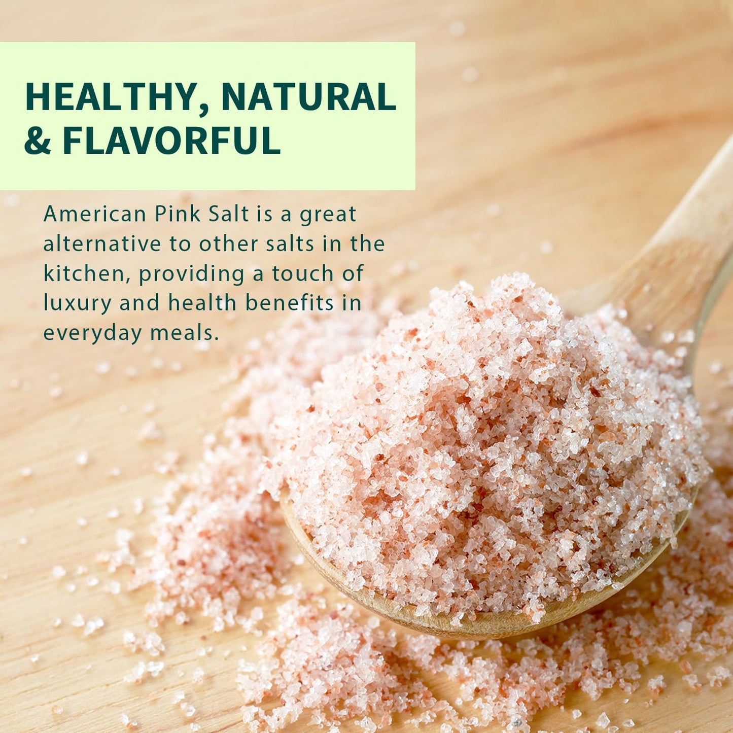 Soeos Fine Grain American Pink Salt, 16oz (453g), Sea Salt, Curing Salt