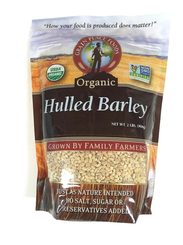 Grain Place Foods | Non-Gmo Organic Hulled Barley | Made In The Usa | 2 Lb Bag