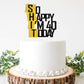 Caiwowo Cake Topper - Funny 40th Birthday Decoration - Glitter Paper - Multi Color - Model 1