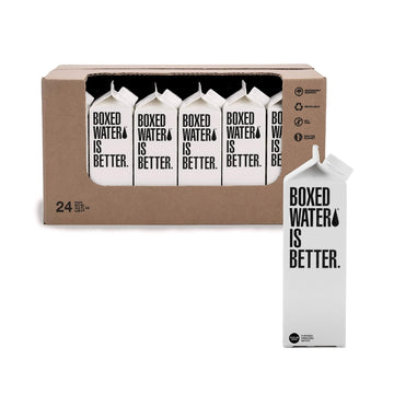 Boxed Water 16.9 oz. (24 Pack) - Purified Drinking Water in 92% Plant- Based Boxes - 100% Recyclable, BPA-Free, Refillable/Reusa