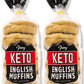 Franz Bakery Keto English Muffins - Low Net Carbs, Same Great Taste 2 Pack (2 X 12Oz) With Keto Lifestyle Guide