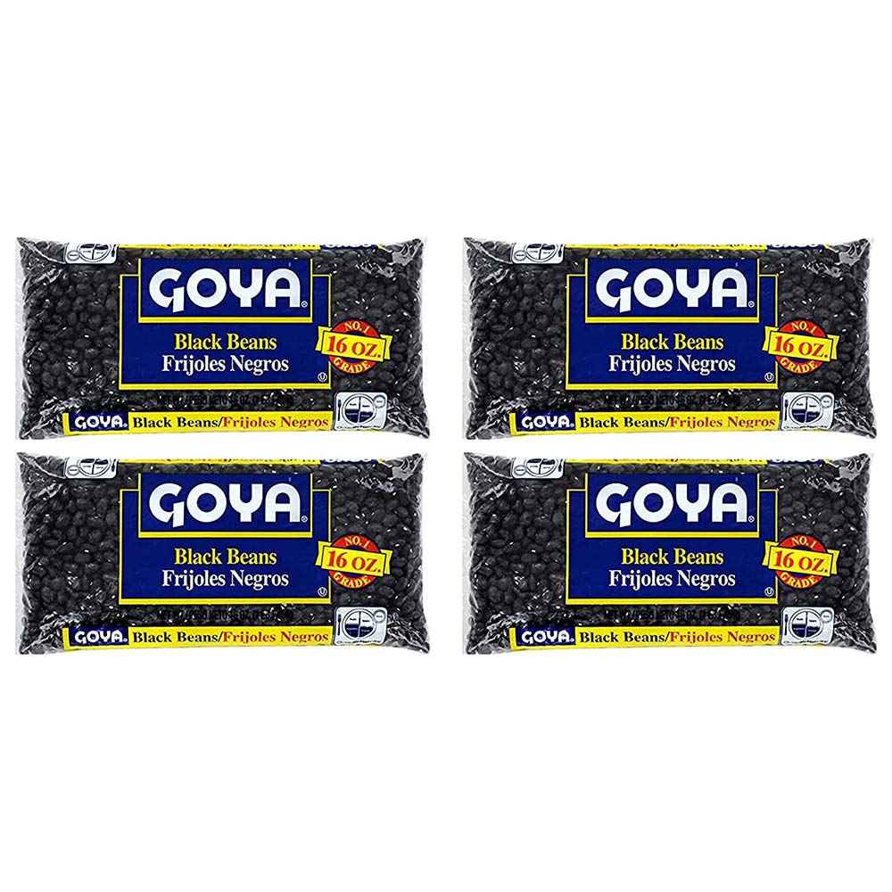 Goya Black Beans Dry 14oz (Pack of 4)