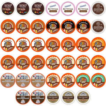 Perfect Samplers Hot Chocolate Pods for Keurig, 40 Count, Single Serve Cups
