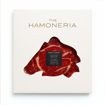 The Hamoneria: 3 Oz Jam  N Ib  Rico De Bellota, Premium Spanish Acorn-Fed Ham, 100% Pata Negra, Gourmet Dry-Cured Iberian Ham, A