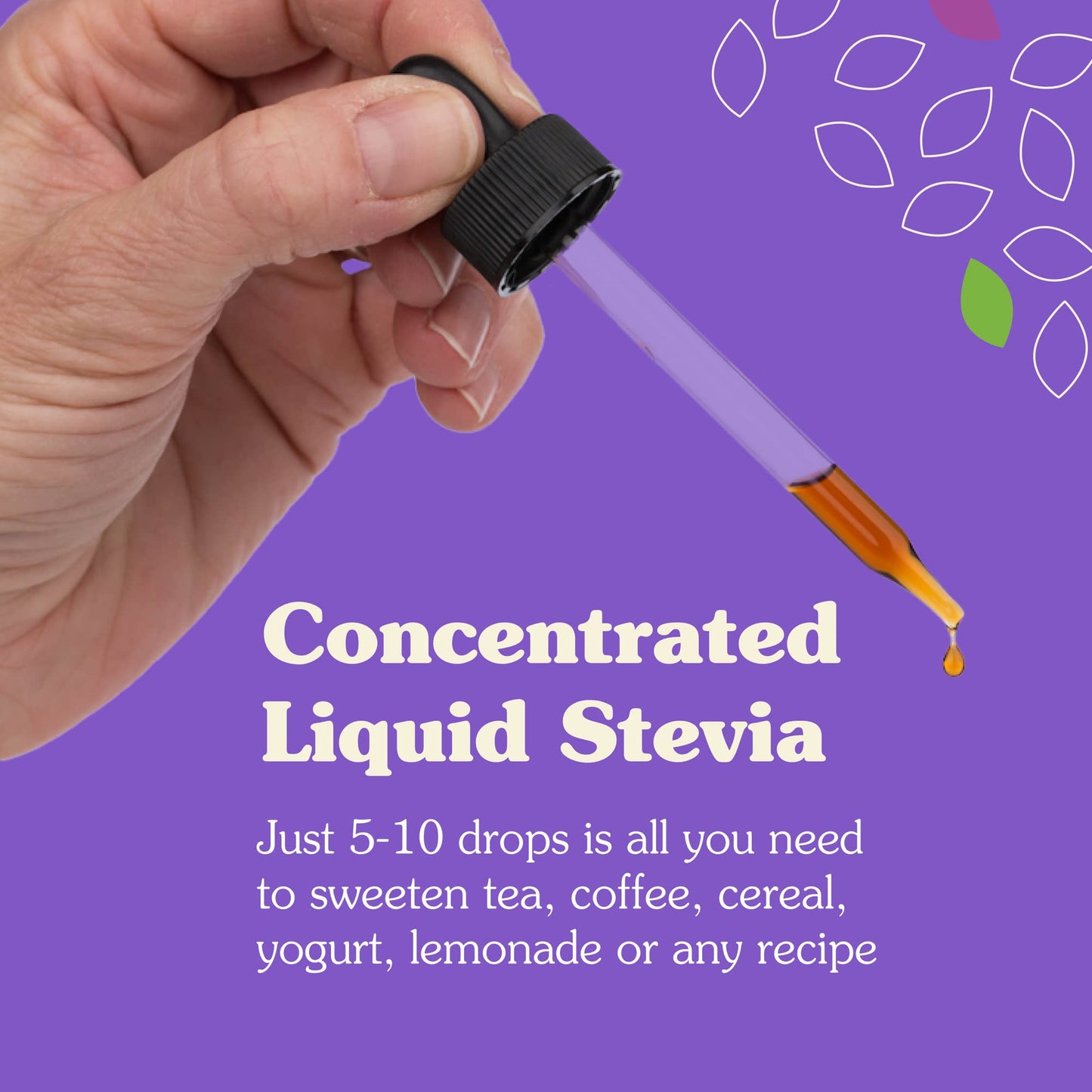 NuNaturals Liquid Stevia Sugar-Free Sweetener, Zero Calorie, Unflavored, 2 Fl Oz