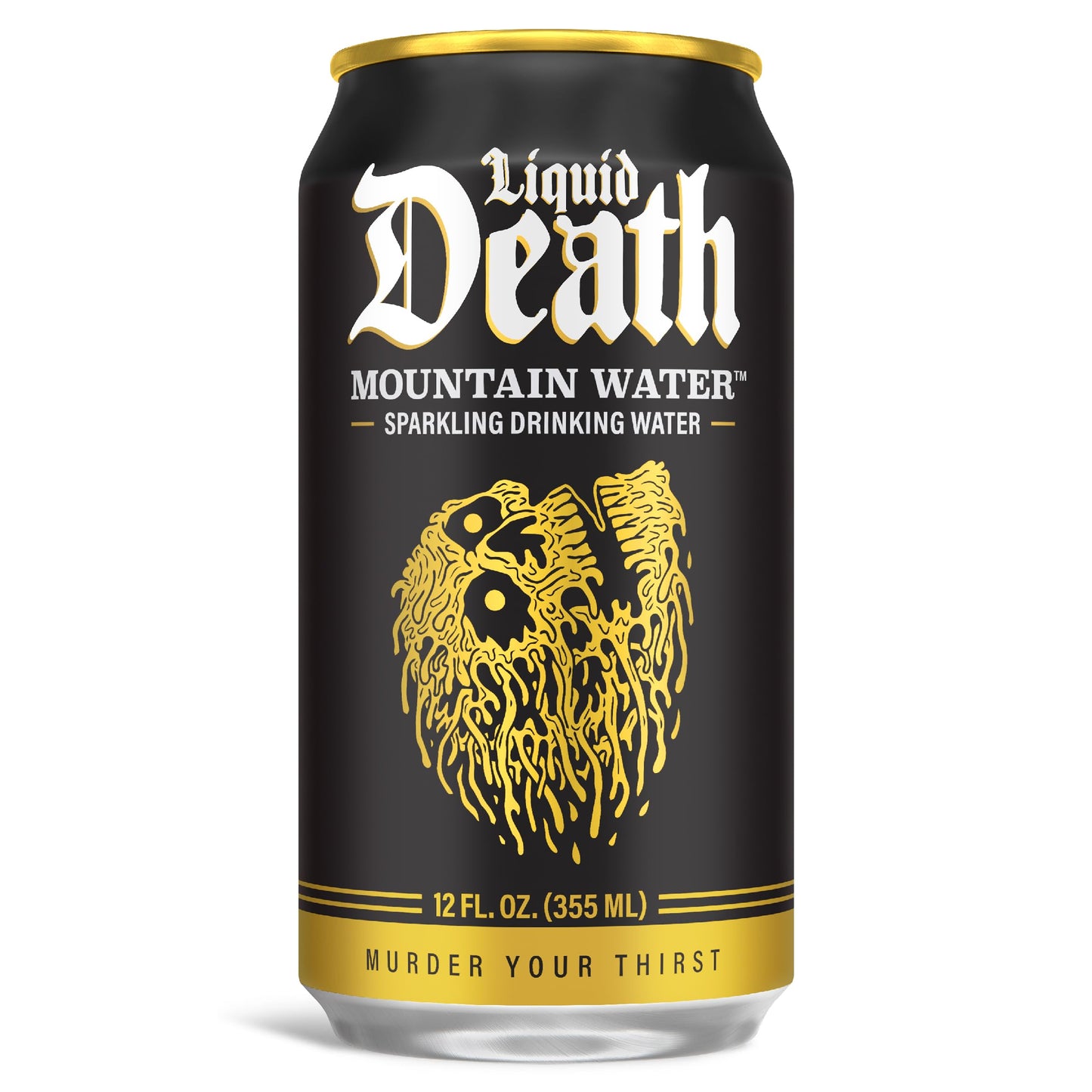 Liquid Death Sparkling Mountain Water, 12-Pack, 12oz Cans, Infinitely Recyclable, Natural Mountain Source