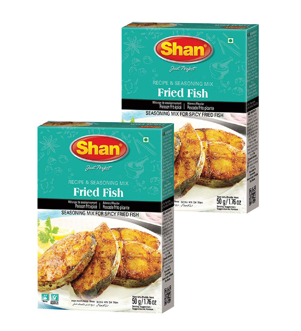 Shan - Fried Fish Seasoning Mix (50G) - Spice Packets For Spicy Fried Fish (Pack Of 2)