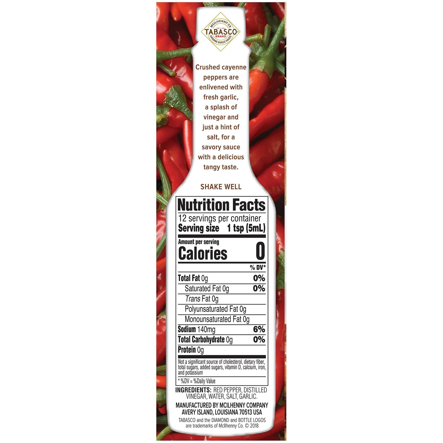 Tabasco Cayenne Garlic Sauce, 2 Ounce (Pack Of 3)