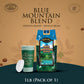 Gold Coffee Blue Mountain Blend 1 Lb Medium Roast Whole Bean Coffee